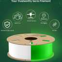 DURAMIC 3D PLA Glow in The Dark Filament 1.75mm 1Kg 2 Pack, 3D Printing Luminous Filament 1.75mm Dimensional Accuracy +/- 0.02 mm, Fit Most FDM 3D Printers