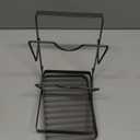 Kitchen Pot Lid Storage Rack - Pot Lid Holder - Pot Lid Rack while cooking - Pot Lid Organizer (Gray, 2-Layer)