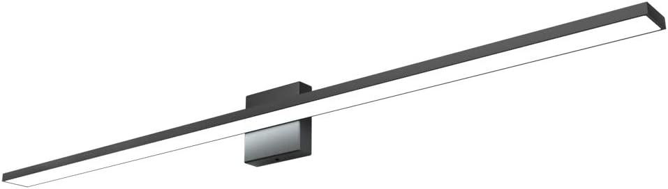 Ralbay 48inch Dimmable Modern LED Black Vanity Light 46W Frosted Aluminum for Bathroom Vanity Lighting Fixtures Cool White 6000K (48 inch, Black-Dimmable)