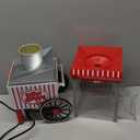 Nostalgia Vintage Hot-Air Popcorn Maker Machine - Makes Up to 12 Cups - Oil-Free - Healthier Popcorn - Classic Stand-Up Cart With Wheels - Includes Kernel Measuring Cup - White & Red