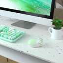 2.4GHz Wireless Mouse, Bluetooth Mouse Dual Channel, 1600DPI USB Mouse, Cute Big Ears Mouse Shape, Detachable Buttons for PC, Tablet, Laptop, Windows System (Green)