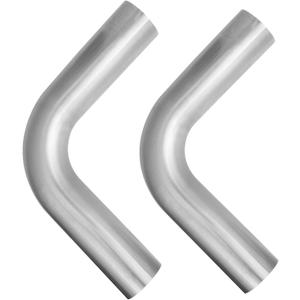 SVULK 2.5" OD 90 Degree Exhaust Pipe Stainless Steel Mandrel Bend Elbow, 2.5 Inch DIY Custom Exhaust Bend Pipe Tube for Universal Fit, 5.9"/150mm Leg Length, 2PCS