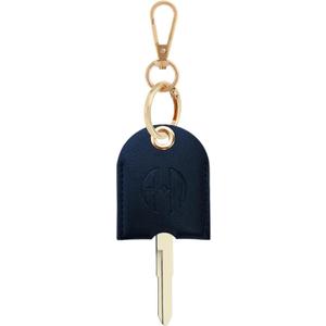 5 x Leather Keys Sleeve for Broken Car Key Loop Replacement, Keychain Cover Cute Protector and Holder for Men, Women (Blue)