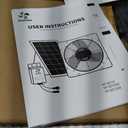 12" Solar Exhaust Fan for Greenhouse with Battery and Adjustable Thermostat, Attic Fans for Garage and Shed with 2PCS 30W Bifacial Solar Panels