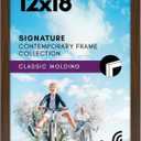 Americanflat 12x18 Poster Frame with Shatter-Resistant Glass - Signature Collection - Gallery-Style Frames Made of Engineered Wood - Photo Frame for Wall Display - Walnut