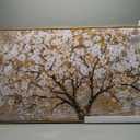 Large Wall Art Gold Abstract Tree Of Life Framed Modern Artwork Canvas Painting Textured Tree Pictures Home Decor Ready To Hang For Bedroom Living Room 30"X60" (58L" x 29W")