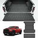 Ram 1500 5.7FT Truck Bed Mat & Tailgate Mat (Not for RamBox/Classic) - AOMSAZTO Bed Liner Fit for 2019-2025 Dodge Ram 1500 5'7" Short Bed All Weather Bed Mat for Ram 1500 Accessories