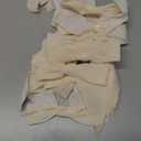 Ivory Velvet Ribbon Christmas Bow 5 Inch Premade Cream Bows for Christmas Tree Hanging Decorations Gift Wrapping Wreaths Crafts Outdoor Indoor Home Decor Wedding, Pack of 12