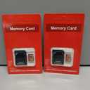 2 Pack Memory Card 16GB with Adapter, High Speed TF Card, UHS-I C10 A1 Memory TF Card for Tablet/Mobile Phone/Camera/Car Audio/Game Console (TF162 Red Gold 16GB)