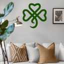 RESACO St Patricks Day Decorations Shamrock Decorations Shamrock Wreath Irish Celtic Gift for St Patty's Day Lucky Shamrock Ornaments for Front Door Bathroom Laundry Room Home Office (Green)