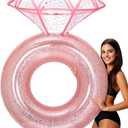 Pool Floats, Inflatable Diamond Ring Pool Float for Bachelorette Party, Engagement Ring Floatie for Beach Party & Tubes Pool Toys Float for Adults