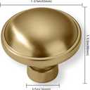 khtumeware 10 Pack Large Cabinet Knobs Champagne Bronze 1-3/4 inch (44 mm) Diameter Heavy Duty Zinc Kitchen Drawer Pulls Door Dresser Drawer Handles for Dresser Drawers