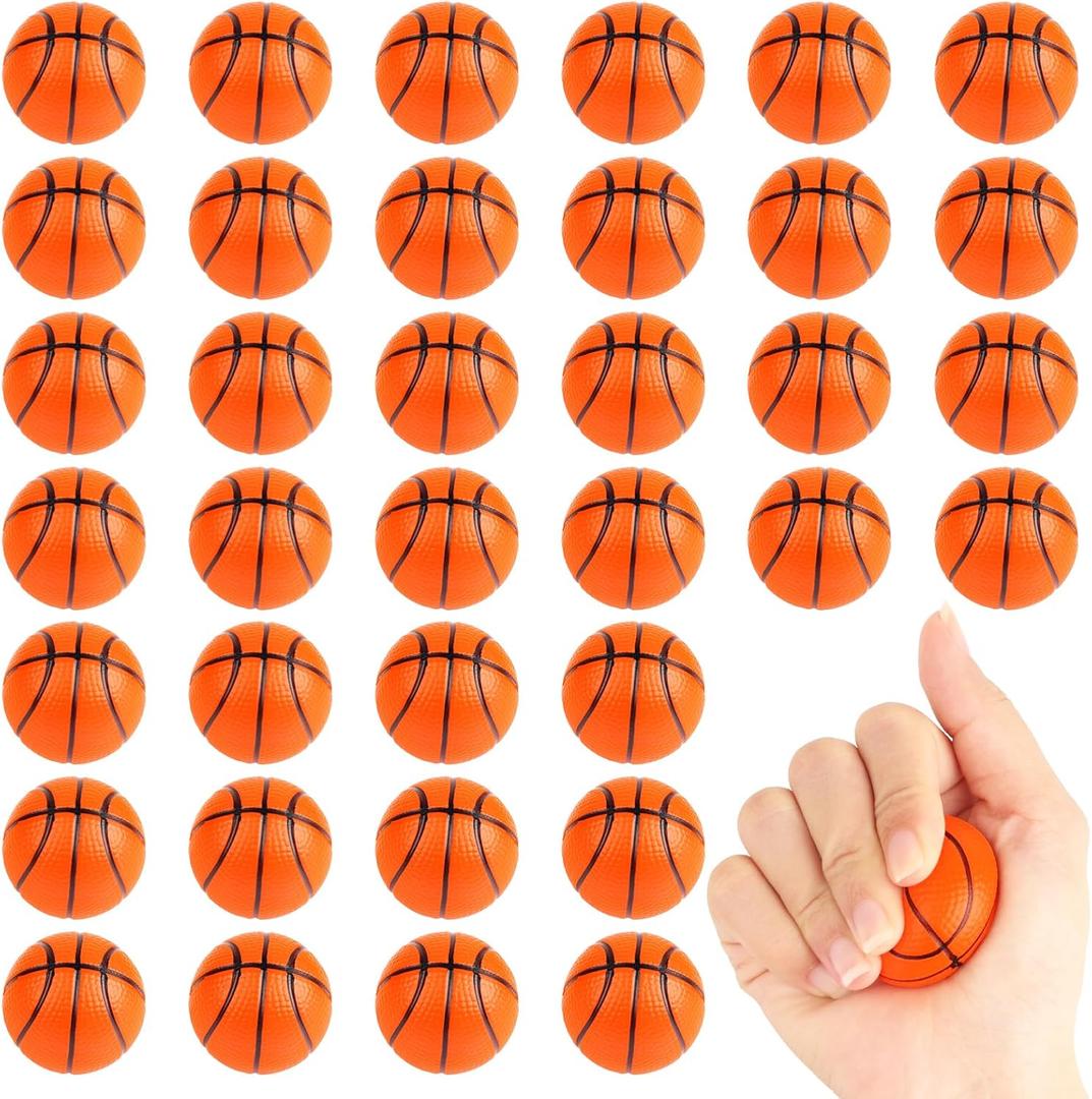 Hooqict Mini Basketball Stress Ball 25 Pack Mini Basketballs Small Foam Sports Ball for Kids Anxiety Relief Toy Basketball Gifts Sports Party Gift Bag Fillers