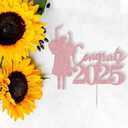 Happy 2025 graduation cake topper senior high school university postgraduate Graduation cake topper Cake decorations for girls graduation party in 2025 Supplies
