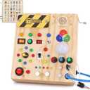 Sumsoltic Busy Board,Montessori Toys for 13 Year Old Boys & Girls,Travel Educational Learning Activities for Toddlers,Sensory Toy for Kids with Autism (Busy Board v5)