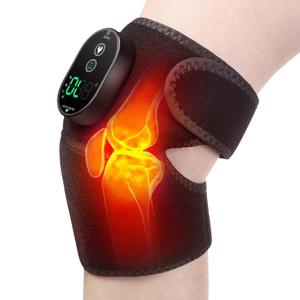 Cordless Heated Knee Brace, Knee Heating Pad for Pain Relief, Heating Pad for Knee Pain Relief, Knee Brace for Knee Pain, 3000mAh Battery Operated Knee Wrap, 6 Heat Levels, 4 Timers, Black
