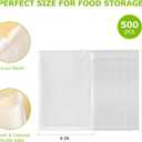 Bonsenkitchen Precut Vacuum Sealer Bags, 500 Pint 6" x 9" Food Sealer Bags,Commercial Grade, BPA Free, Heavy Duty, Customized Size Vacuum Bags for Vac Storage, Meal Prep or Sous Vide Cooking, VB11