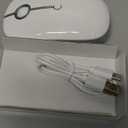 VssoPlor Type C Wireless Mouse, Dual Mode 2.4G Wireless Mouse USB C Cordless Mice with Nano USB and Type C Receiver Compatible with PC, Laptop, MacBook and All Type C Devices-White Silver