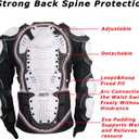 Motorcycle Body Armor Jacket with Chest Spine Protection (Blue, M)
