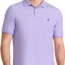 Izod Men's Advantage Performance Short Sleeve Fashion Polo Shirt (Purple, S)