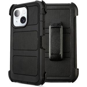 for Defender iPhone 13 Case with Clip,for Holster iPhone 13 Case with Kickstand,for Heavy Duty iPhone13 Phone Case Rugged 2 Layers of Sturdy,Anti-Drop for Phone Case iPhone 13Case Protective(Black)