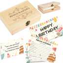 60pcs Birthday Wishes Cards, Guest Book Advice Cards Box for Party, Advice And Wishes for Games, for 16th, 18th, 30th, 40th, 50th, Any Age, Party Favors