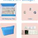 160 Pcs American Mahjong Tile Set | Elegant Vintage Luxury Style with Blue Back Mahjong Tiles