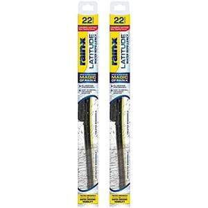 Rain-X 5079279-2 Latitude 2-In-1 Water Repellent Wiper Blades, 22 Inch Windshield Wipers (Pack Of 2), Automotive Replacement Windshield Wiper Blades With Patented Rain-X Water Repellency Formula