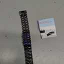 Gosasa Men's Lava Style Stainless Steel Watch Red Blue LED Digital Watch Black Bracelet Watch