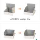 StorageWorks Closet Storage Bins, Trapezoid Organizer Box for Shelves, Fabric Clothes Bin, Foldable Organizing Baskets with Handles, Small, 3-Pack, Mixing of Beige, White & Ivory