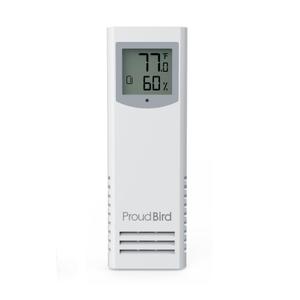 Wireless Indoor Outdoor Temperature and Humidity Sensor for Proud Bird Weather Station, Accurate, Wide Temperature & Humidity Gauge Transmission Range (328ft Range), Battery Powered