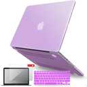 IBENZER Compatible with MacBook Pro 13 Inch Case 2015 2014 2013 end 2012 A1502 A1425, Hard Shell Case & Keyboard Cover & Screen Protector for Old Version Apple Mac Retina 13, Purple, R13PU+2A