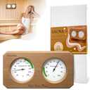 Zoorka Fahrenheit Sauna Thermometer and Hygrometer 2-in-1, Handcrafted from Canadian Red Cedar Wood, Professional-Grade Sauna Accessories for Sauna & Home Spa