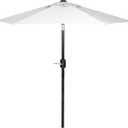 6 Ft Outdoor Patio Umbrella, Easy Open/Close Crank and Push Button Tilt Adjustment, Market Umbrellas (6 Foot, White)