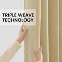 2 Panels Room Darkening Flame Retardant Curtains, Meet NFPA701 Test - Fire Resistant Curtains Thermal Insulated Privacy Curtains (2 Panels, Beige, 52 X 84 in)