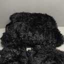 Plush Black Comforter Cover Queen Set, Soft Faux Fur Fluffy Black Bedding Queen Set 3 Pieces (1 Fuzzy Duvet Cover + 2 Furry Pillow Cases) Shaggy Bed Set, Zipper Closure