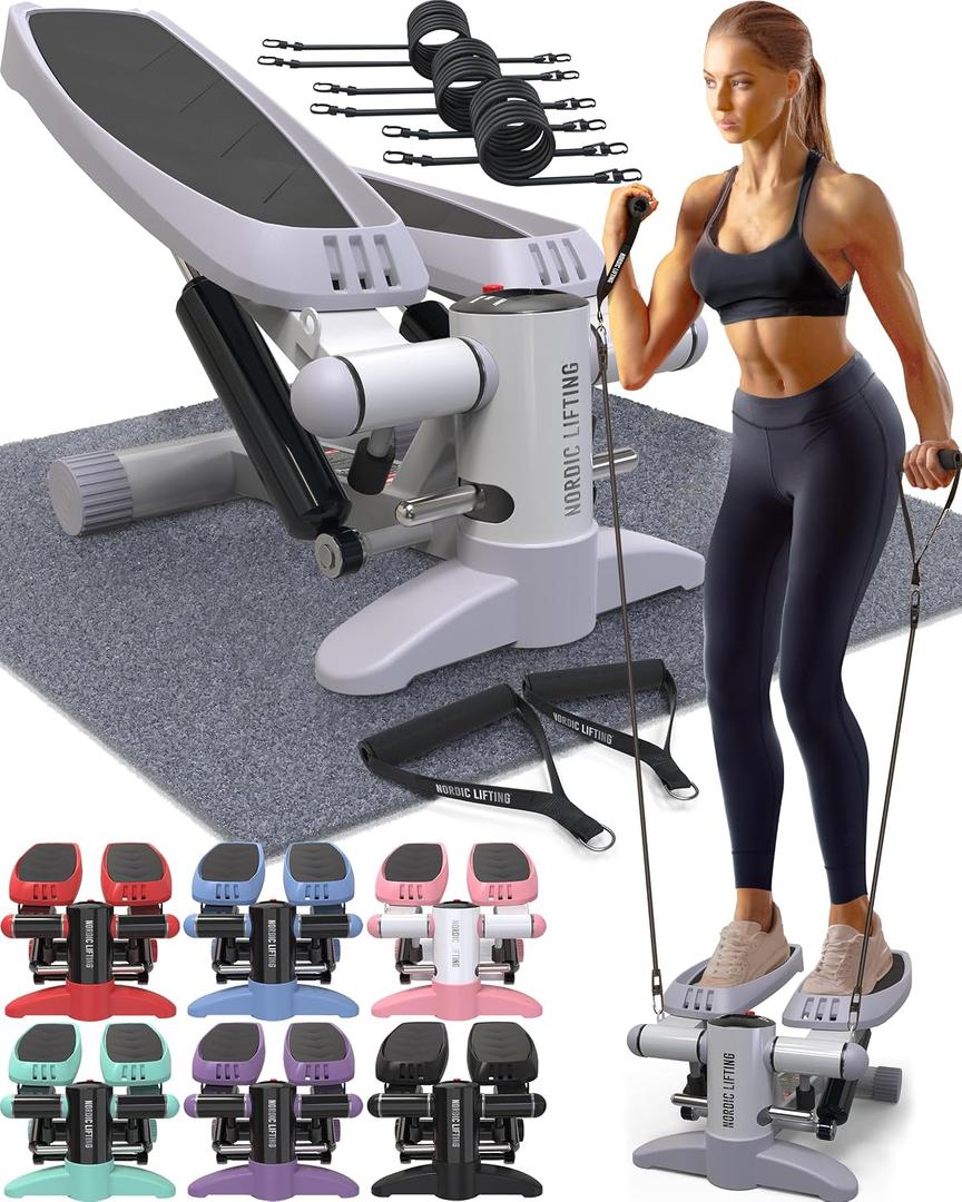 Mini Stepper Machine with Resistance Bands - Stair Climber - Nordic Lifting