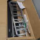 Amazon Basics 50-Pair Shoe Rack Organizer, Portable Rolling with Locking Wheels, Free Standing, 35.8 x 14.6 x 59.5 inches, Chrome