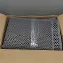 Waretary Cat Litter Box Mat: 47"x 36" Waterproof Kitty Cat Litter Trapping Mat, Easy-clean Double-layer Scatter Control Pad Rug(Grey)