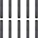 10 Pack 1/2 Inches x 6 Inches Black Malleable Steel Nipples Fitting, DIY Steampunk Industrial Vintage Style.
