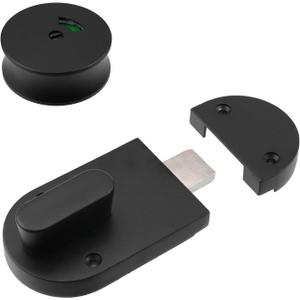 Vacant Occupied Bathroom Lock,Indicator Door Lock Indicating DeadBolt for Bathroom WC Public Restroom Toilet Privacy Bolt Door Lock, Black