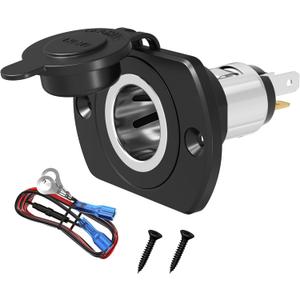 DaierTek 12V Cigarette Lighter Socket 12 Volt Power Outlet Replacement Plug Socket for Car, Automotive, Truck, RV, Boat, Motorcycle (DR-Y8)