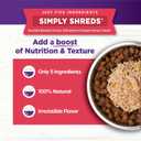 Wellness Bowl Boosters Simply Shreds Wet Dog Food Topper for Small, Medium, & Large Breeds, Grain Free, Natural, Chicken Variety Pack, 2.8 Ounce Pouch (Pack of 12) (EXP 02/15/28)