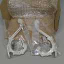 The Metal Magician Wall Mounted Antique Cast Iron Vintage Style Wall Hooks for Coats, Bags, Towels, Hats - (Set of 3) Distressed White