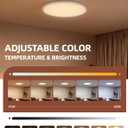 2 Pack 12 Inch Smart Ceiling Light Fixture, RGB LED Flush Mount Ceiling Light with Night Light, 24W 2400LM Ultra-Slim Ceiling Light with Remote, 16 Million DIY Colors, Works with Alexa/Google Home