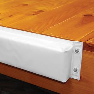 TaylorMade TAM344 Vinyl Covered Dock Bumper, White, 24"L x 4"T x 2-1/2"D
