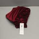 vintys Long Sleeve Bridesmaid Dress 2025 High Split Velvet Maxi Formal Evening Dress VS115 (6, Wine Red)