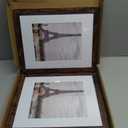 Hongkee 11x14 Picture Frame Set of 2, Made of Real Glass and Rustic Brown Wooden Frame, Display 8x10 Pictures with Mat or 11 x 14 Posters without Mat for Wall Mounting, Gallery Photo Frames