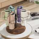 Water Bottle Organizer for Stanley 20/30/40oz,360° Rotatable Tumbler Organizer for Owala Yeti,Cabinet Organizer for Cups,Kitchen Organizers and Storage for Stanley Cup Accessories (Black)