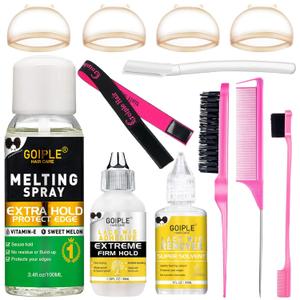 Lace Melting Spray for Glueless Wigs - Essentials Kit with Lace Front Wig Glue & Remover